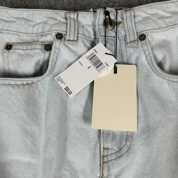 Industry Republic Clothing Midi Skirt Women's Size 4 Blue Denim W/Front Slit - Picture 4 of 7